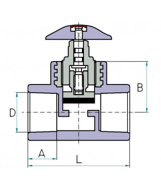На фото Hi-Therm PP-R inline valve